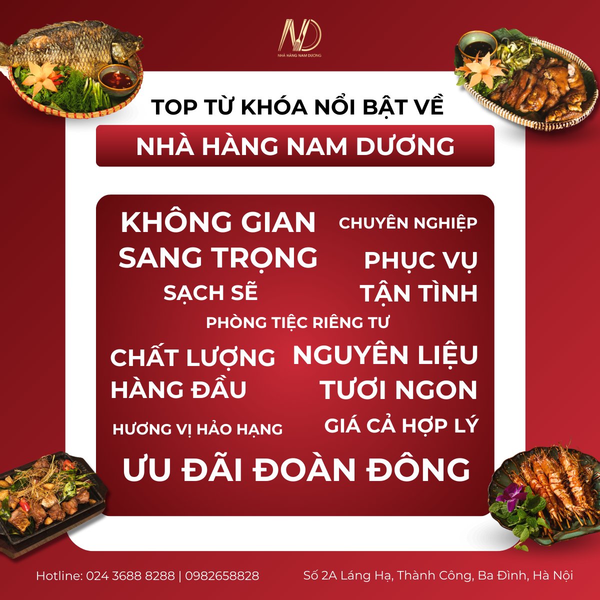 TOP TỪ KHÓA NỔI BẬT VỀ NHÀ HÀNG NAM DƯƠNG